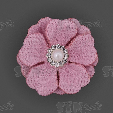 Цветочки декоративные, цвет грязно-розовый, размер 33 мм,  фото 1