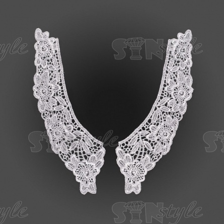 Воротник пришивной кружевной, размер 280х70 мм фото 1