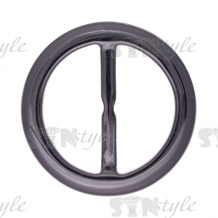 Пряжка пластиковая двухщелевая, внутренний размер 47 мм, цвет черный фото 1