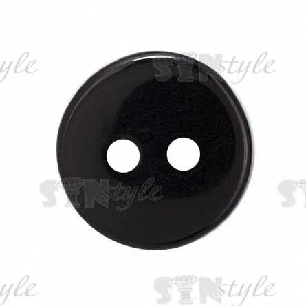 Пуговица пластиковая на два прокола, размер 18L, цвет черный фото 2