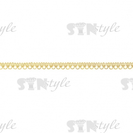 Тесьма отделочная металлизированная, ширина 12 мм, цвет золотой, намотка 15 ярдов фото 2