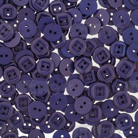 Пуговица пластиковая на два прокола, 20L, цвет темно-синий фото 3