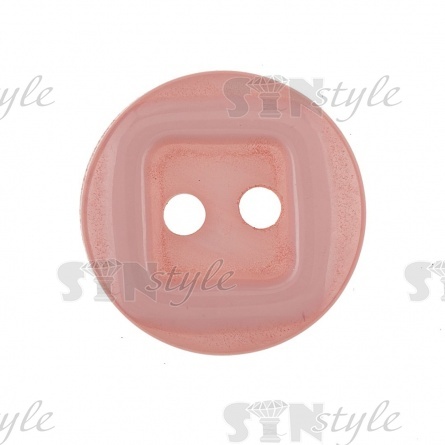 Пуговица пластиковая на два прокола, 20L, цвет грязно-розовый фото 4