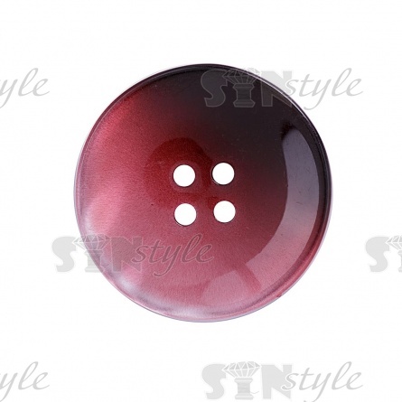 Пуговица пластиковая на четыре прокола, размер 48L, перламутровая, цвет грязно-розовый градиент фото 2