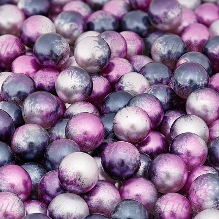 Бусины под жемчуг прибивные с градиентом, размер 6 мм, цвет фиолетовый с розовым, вес 500 г  фото 3