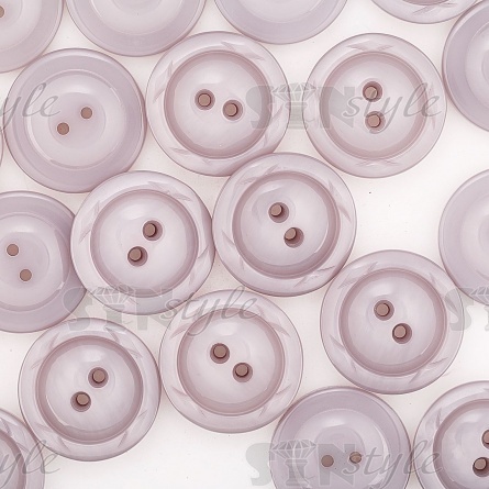 Пуговица пластиковая на два прокола, размер 48L, цвет серый фото 4