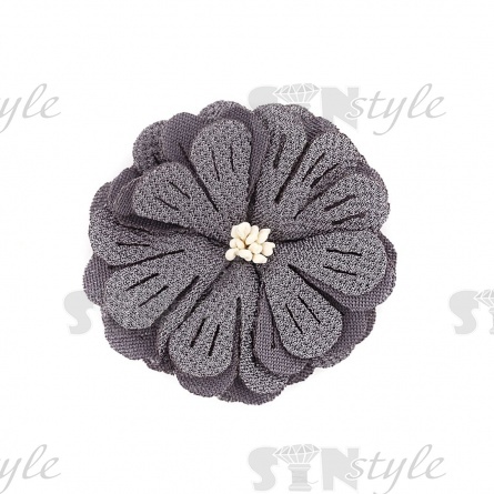 Цветочки декоративные, цвет темно-серый, размер 55 мм, фото 1