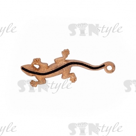 Декоративное украшение пришивное металлическое, цвет золото+черный, размер 35*13 фото 1