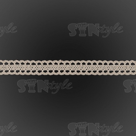 Кружево вязаное плетеное,  ширина 15 мм, цвет бежевый, намотка 15 ярдов фото 2