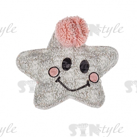 Аппликация 3D "Звездочка", цвет серый, размер 30х30 мм фото 1