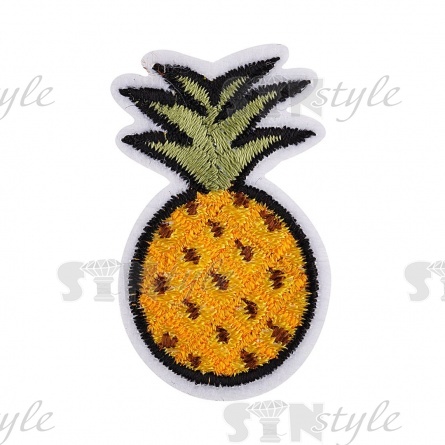 Термоаппликация "Ананас", размер 26х43 мм фото 1