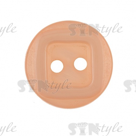 Пуговица пластиковая на два прокола, 20L, цвет персиковый фото 4