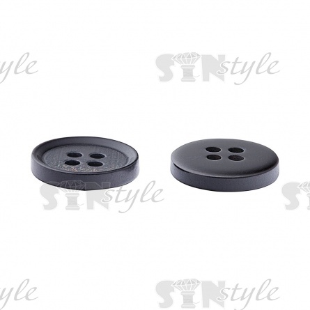 Пуговица пластиковая на четыре прокола, размер 24L, цвет кофейный фото 3