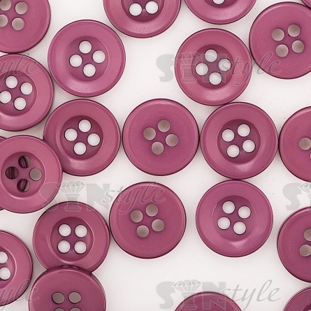 Пуговица пластиковая на четыре прокола, сиреневая, 34L фото 4