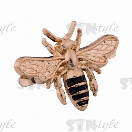 Брошь металлическая крепление усики, размер 26х18 мм фото 2