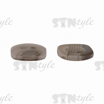 Пуговица пластиковая на два прокола, размер 20L, цвет №12 (серый) фото 2