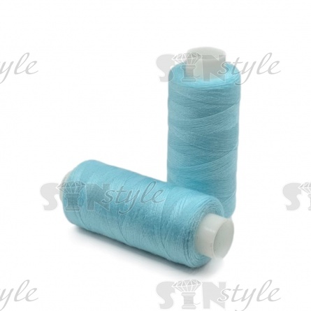 Нитки полиэстер 40/2, цвет №1902 (голубой), катушка 400Y фото 1