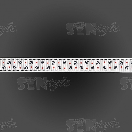 Лента репсовая, ширина 20 мм, цвет белый+синий+красный, намотка 20у фото 2