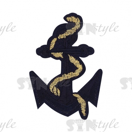Термоаппликация "Якорь", размер 50х72 мм фото 1