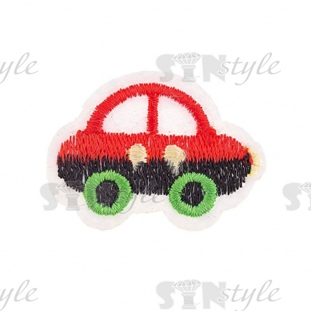 Термоаппликация "Машинка", размер 35х25 мм, цвет красный фото 1