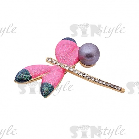 Брошь "Стрекоза", размер 46х44 мм, застежка булавка фото 2