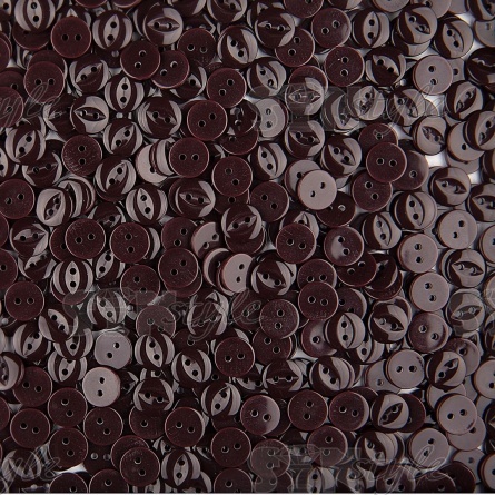 Пуговица пластиковая на два прокола, бордовая, 24L фото 3