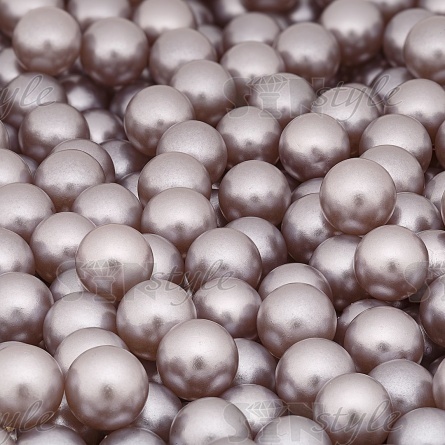 Бусины под жемчуг прибивные, размер 5 мм, цвет светло-серый, вес 500 г   фото 3