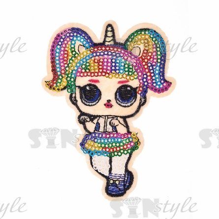 Термоаппликация текстильная, синтетическая, размер 75х100 мм фото 1