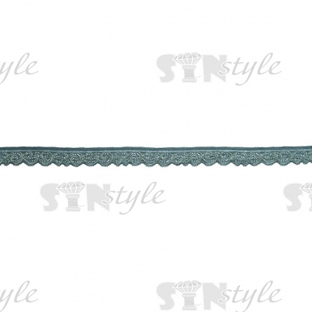 Кружево эластичное, ширина 25 мм, цвет зеленый, намотка 15 ярдов фото 2