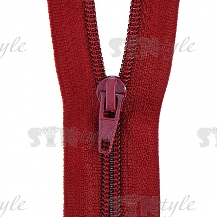 Молиня спираль, тип 5, разьемная, длина 80 см, цвет 178 (бордовый), "простой" бегунок фото 2