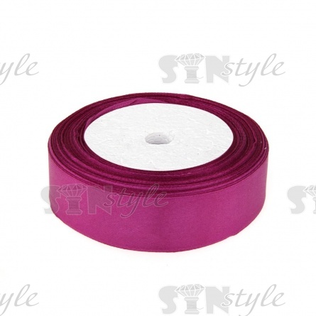 Лента атласная, ширина 25 мм, намотка 25 ярдов, цвет фиолетовый (№029) фото 1