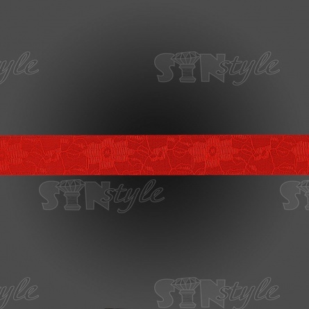 Декоративная лента двухслойная, цвет красный, ширина 25 мм, намотка 20 ярдов фото 2