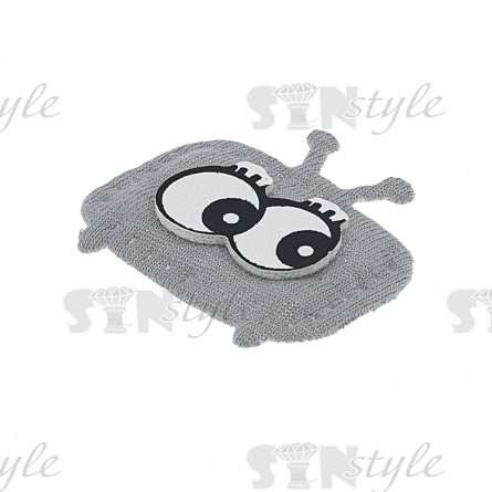 Аппликация 3D, цвет серый, размер 35х30 мм фото 2