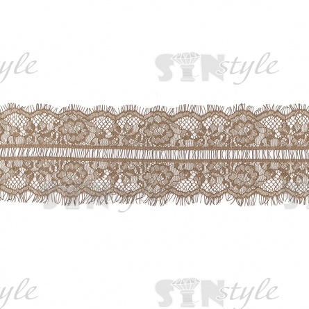 Кружево "Французское", ширина 115 мм, цвет хаки-2, длина 3 метра фото 1