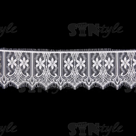 Кружево "Французское", ширина 130 мм, цвет белый, длина 3 метра, 10 шт/уп,(C11) фото 2