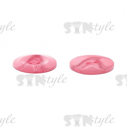 Пуговица пластиковая на два прокола, розовая, 40L фото 3