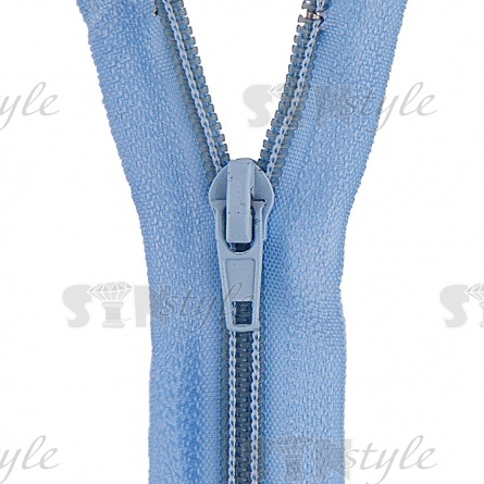 Молиня спираль, тип 5, разьемная, длина 70 см, цвет 185 (голубой), "простой" бегунок фото 2