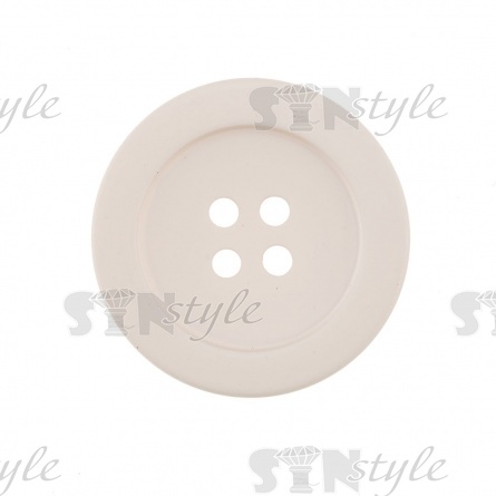Пуговица пластиковая на четыре прокола, молочная, 48L фото 4