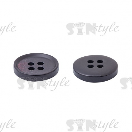 Пуговица пластиковая на четыре прокола, размер 24L, цвет бордовый фото 2