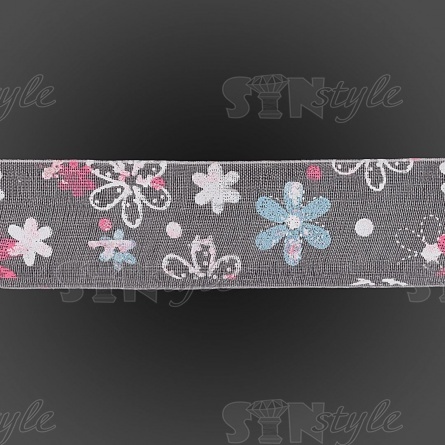 Декоративная лента капроновая, ширина 25 мм, намотка 50 ярдов, цвет белый фото 3