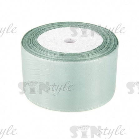Декоративная лента атласная, ширина 50 мм, длина 25 ярдов, цвет мятный (№093) фото 1
