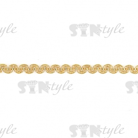 Тесьма отделочная металлизированная, ширина 10 мм, цвет золотой, намотка 15 ярдов, фото 2