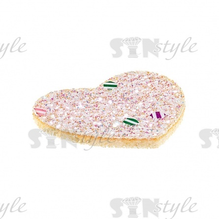 Аппликация 3D "Сердечко", цвет розовый, размер 30х25 мм фото 2