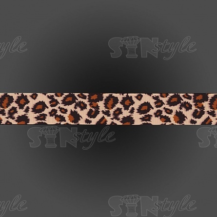 Лента репсовая, с анималистическим принтом, ширина 25 мм, намотка 20 ярдов фото 2