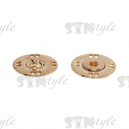 Кнопки пришивные, металлические №8, размер 25 мм, цвет золотой фото 2