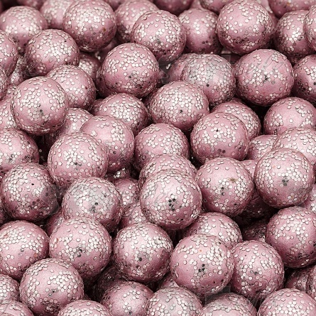 Бусины под жемчуг прибивные с серебряным напылением, размер 5 мм, цвет розовый, вес 500 г  фото 3