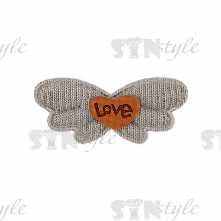 Аппликация 3D "Крылышки", цвет оливковый, размер 35х15 мм фото 1