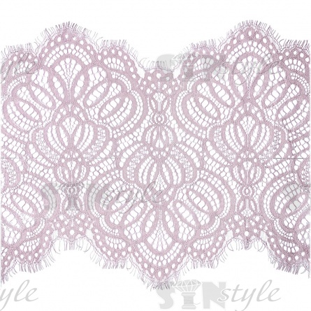 Кружево "Французское", ширина 250мм, цвет грязно-розовый, длина 3 метра фото 1