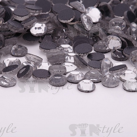 Стразы термоклеевые стеклянные SS16, форма круг, прозрачный кристалл, 1440 шт/уп фото 3