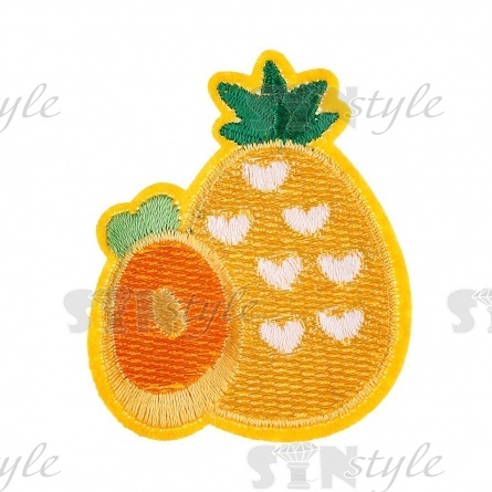 Термоаппликация "Ананас", размер 45х55 мм фото 1